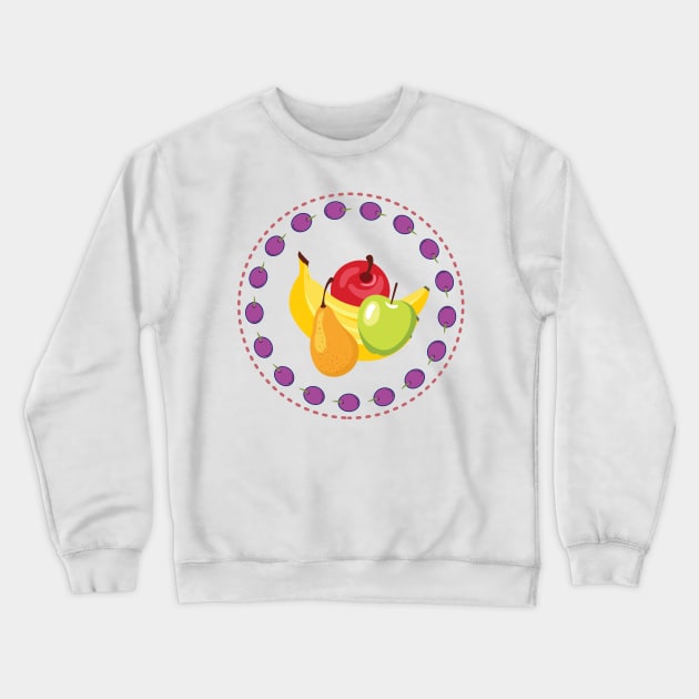 Cut-Out Fruit Stamp Crewneck Sweatshirt by SWON Design